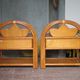 Pair of Maugrion rattan tables for Roche Bobois, rattan bedside table