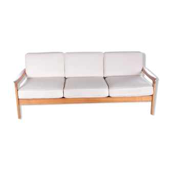 Danish Teak Vintage 3 Seat Sofa by Ole Wanscher, 1960s