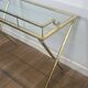 Neoclassical Gradine Desk in Brass and Glass, Attributed to the Mai