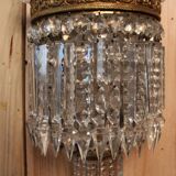 Pair of crystal sconces from the house baccarat, crinoline model