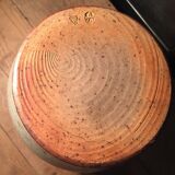 Pitcher in speckled gray enamelled sandstone signed
