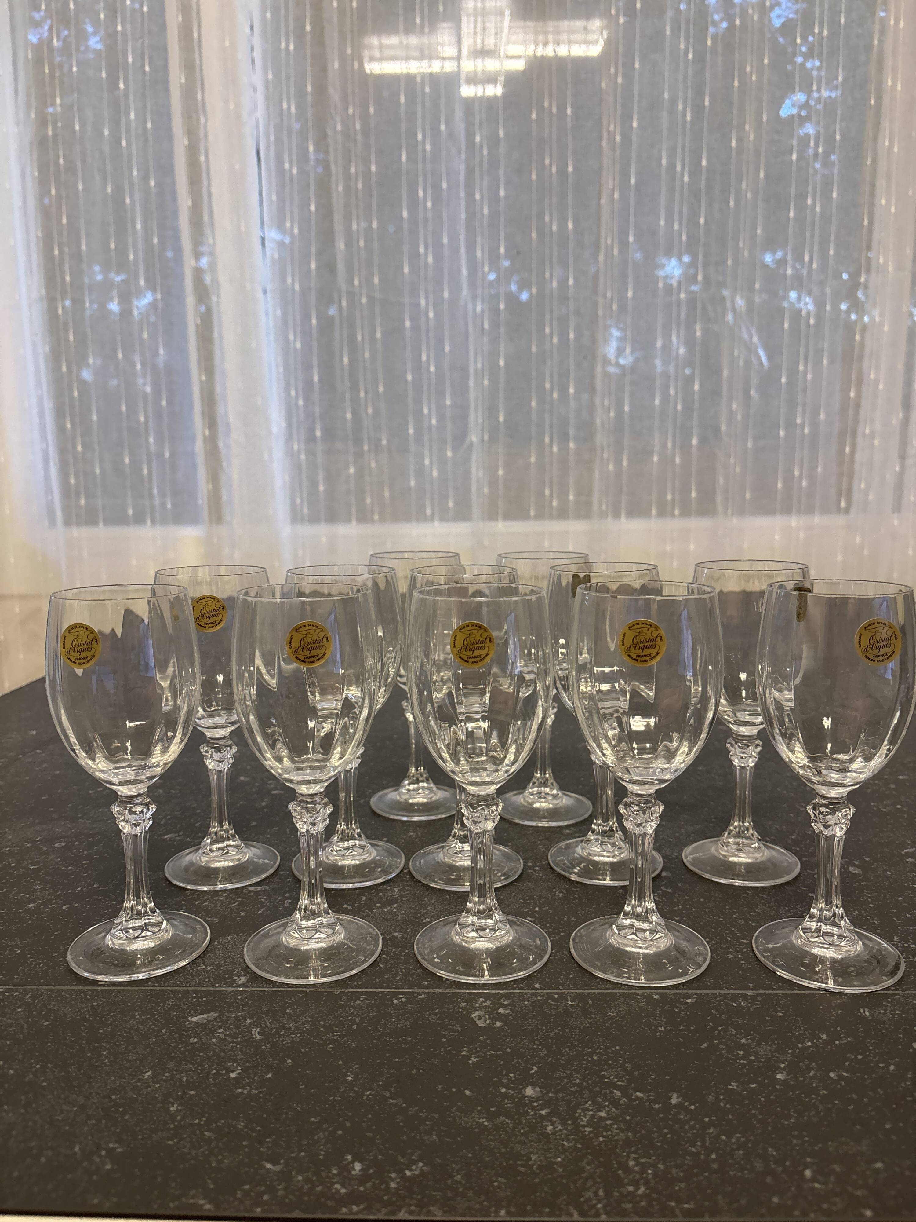 Crystal wine glass