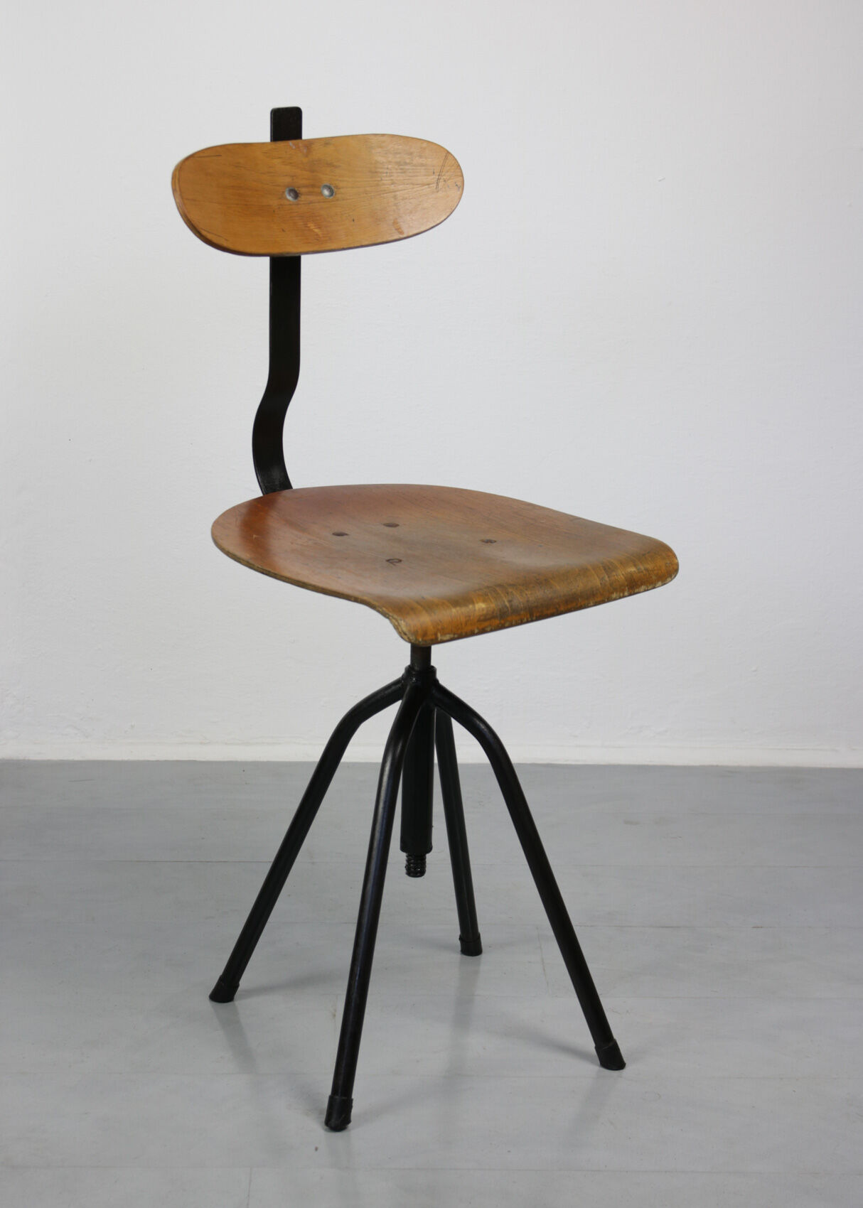 Pair of  swivel chairs industrial black, 1960s