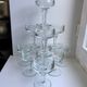Set of 10 glasses with molded glass bar legs in 70s