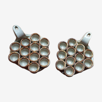 Set de 2 assiettes à escargots