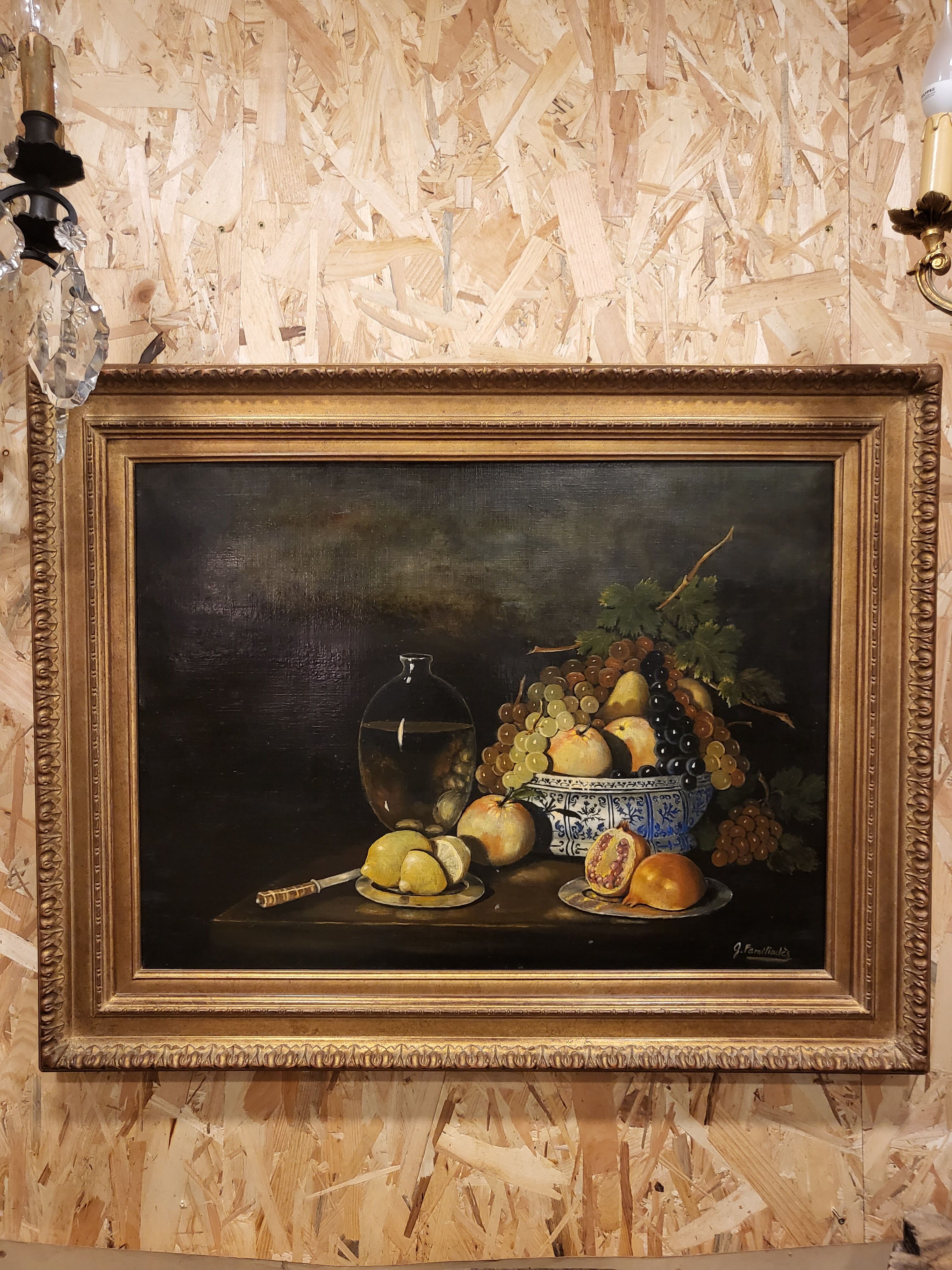 Oil on canvas "fruits"