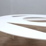 Ulyssimo minimal round coffee table by U. Müller Reisser 1990s
