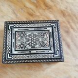 Old Syrian box wood and bone marquetry
