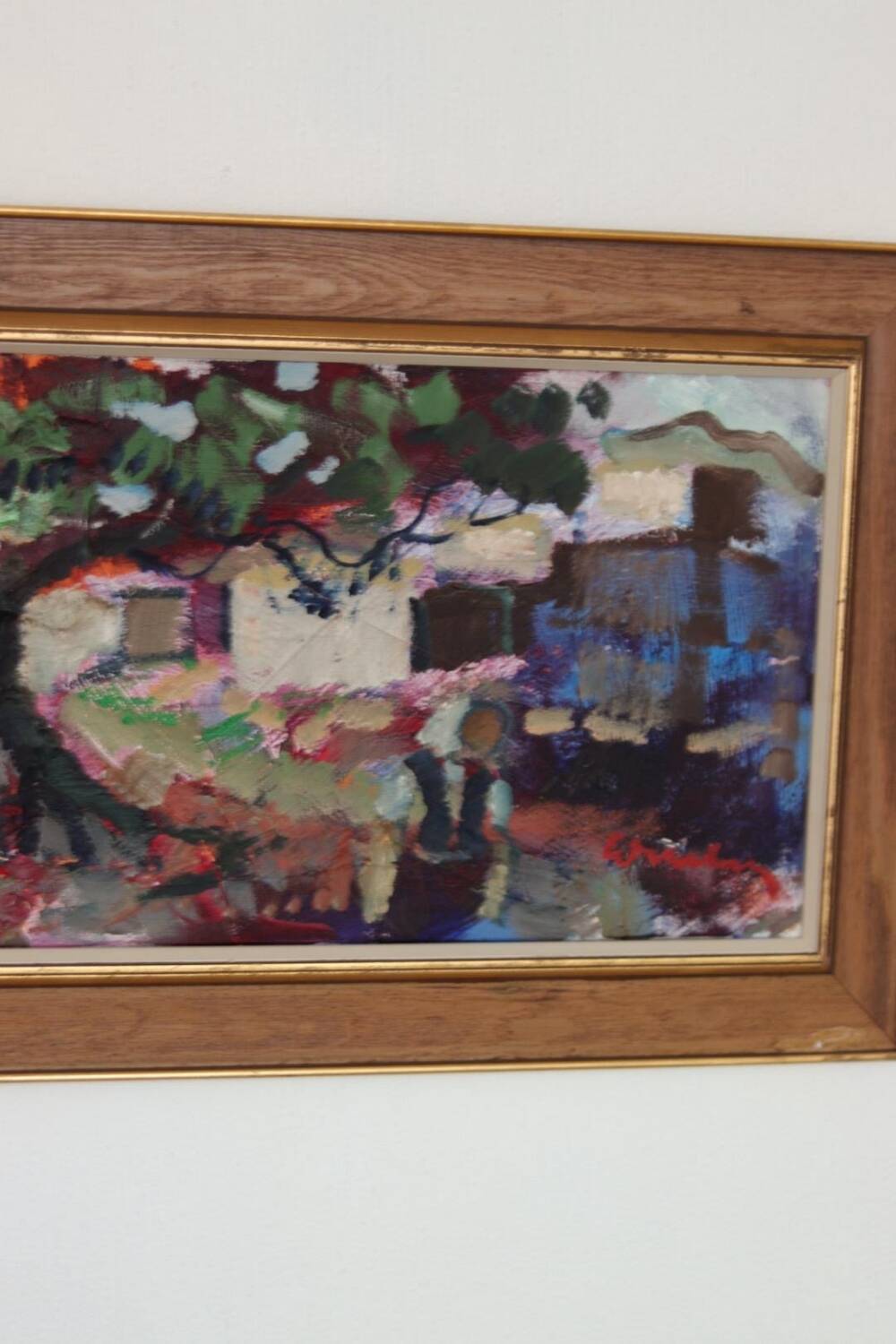 Swedish Oil on Canvas – “Obscured by a Tree” by Bertil Wahlberg
