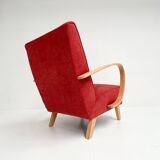 Renovated Jindrich Halabala armchair, 1950s