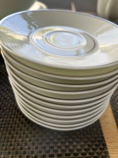 Bernardaud Limoges table service platinum model, 45 pieces