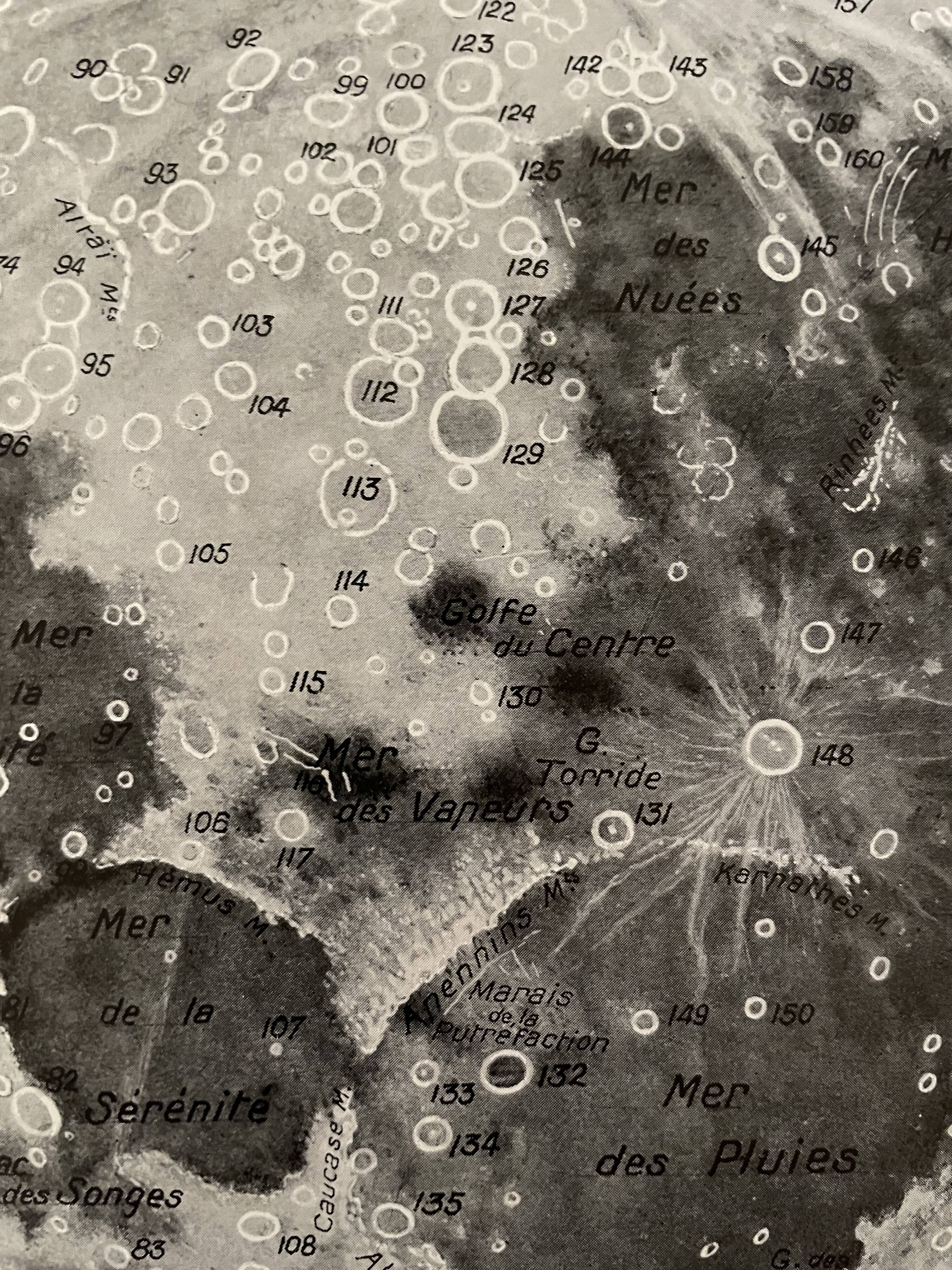 Planche photographique sur la lune de 1928