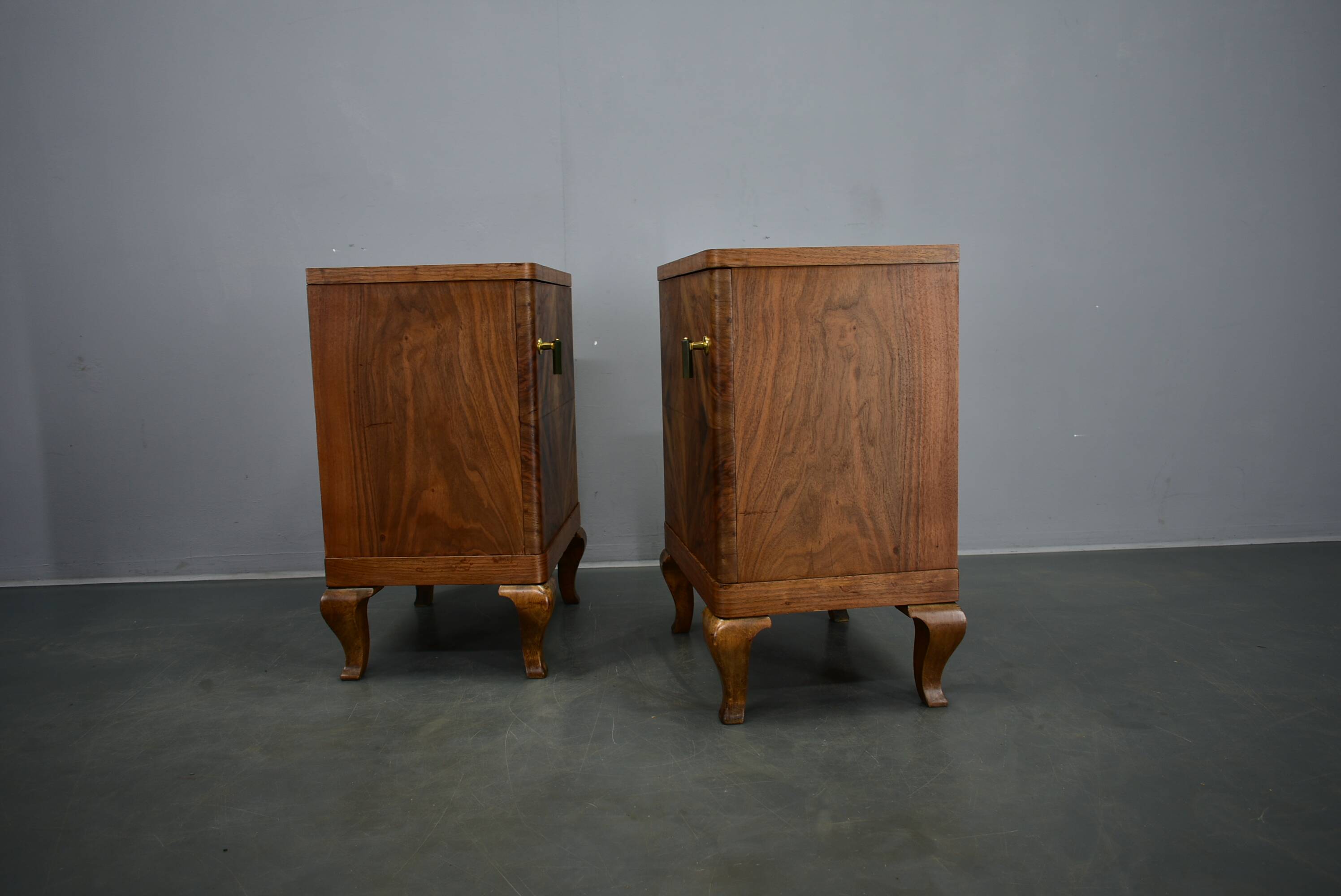1932s pair of art deco bedside tables, Czechoslovakia