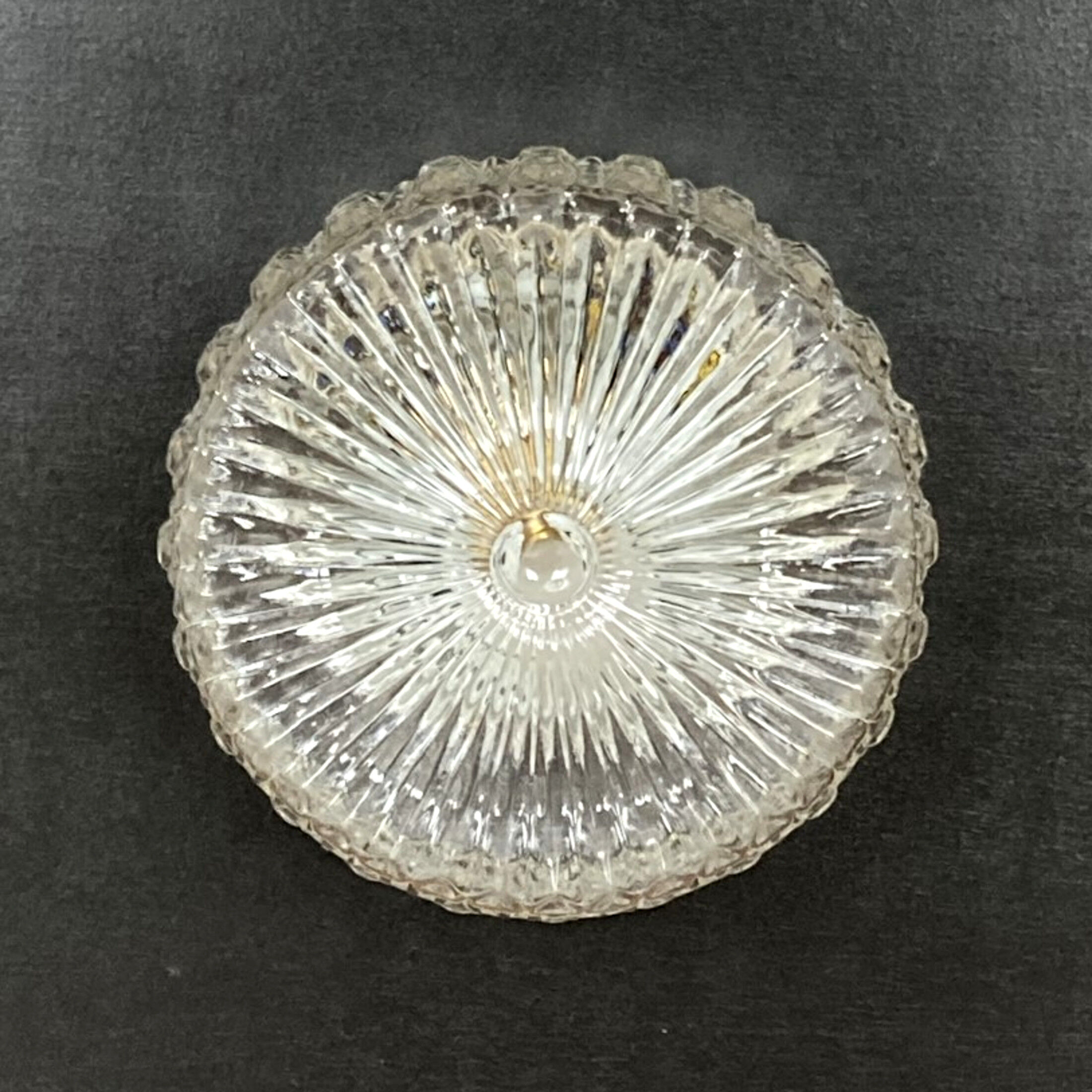 Round sconce hick glass, vintage, seventies