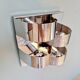 Chromed metal wall light, Goffredo Reggiani 1960s-70s