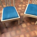 Vintage chairs and white marble design