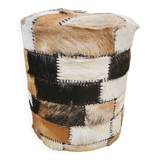 Patchwork pouf or stool from the 1980s