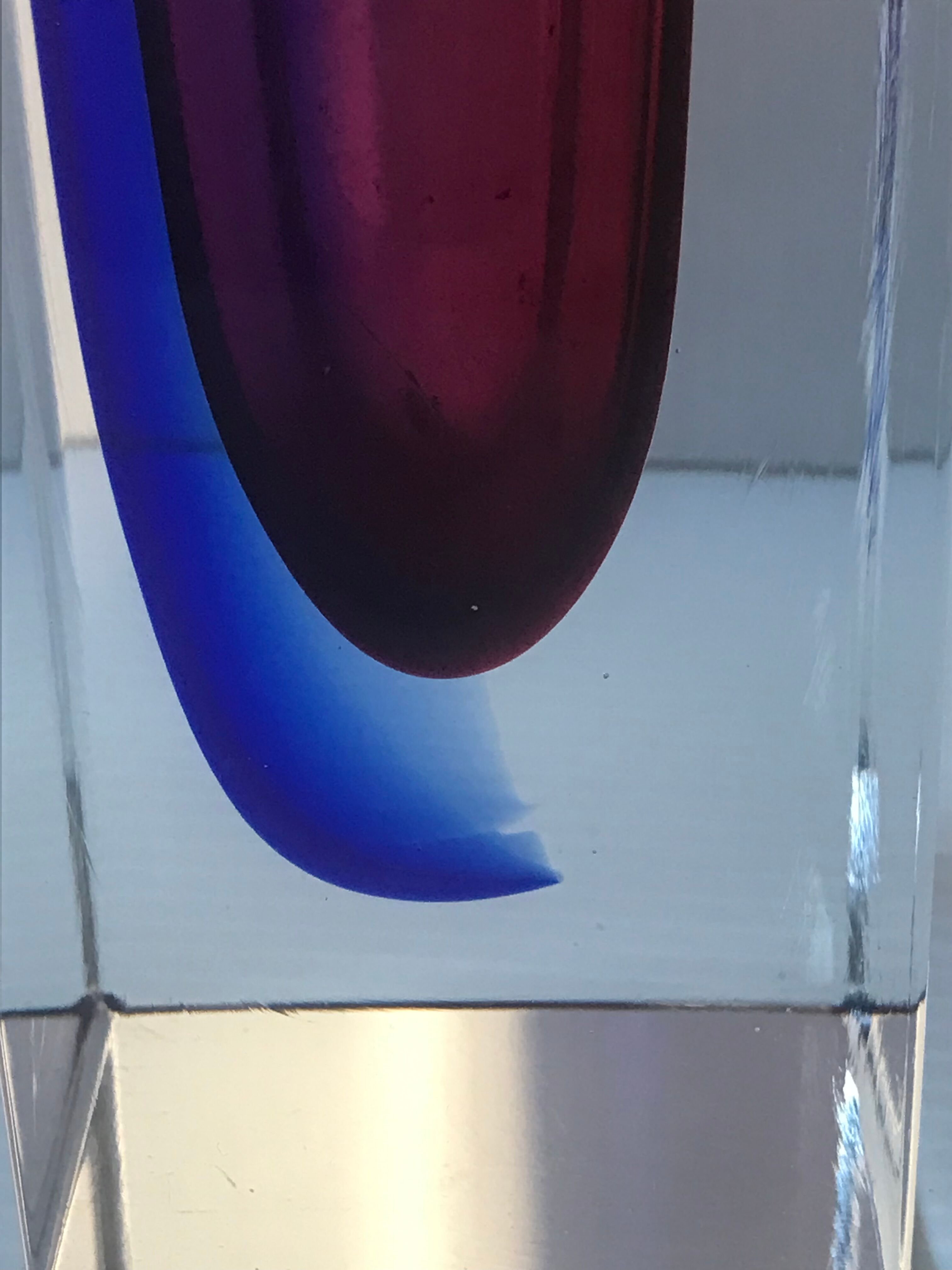 Vintage Murano sommerso vase
