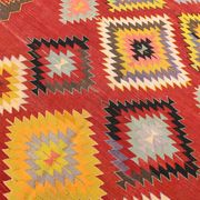 5x8 Light Red & Yellow Vintage Kilim Rug, 155x245Cm Wool Kilim Rug