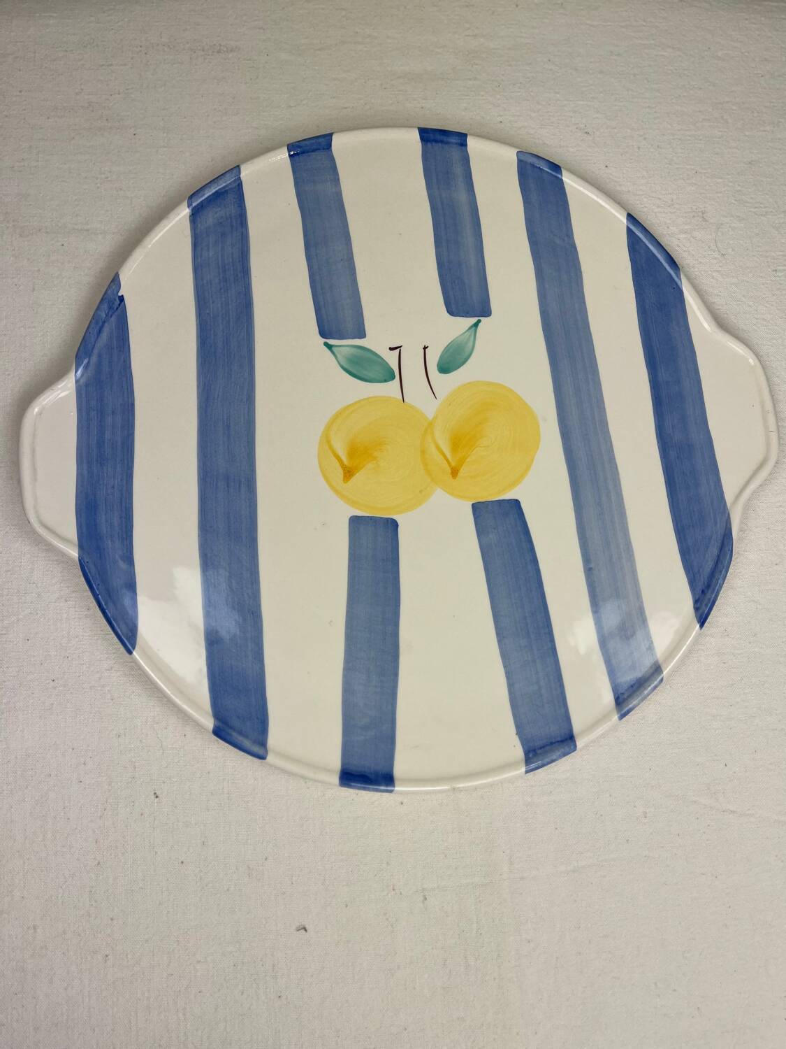 Plat à tarte peint à la main