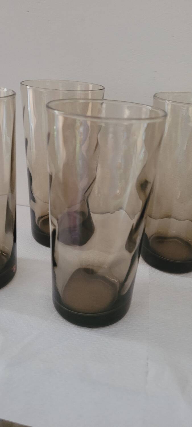 Set of 12 80's long drink glasses