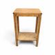 Art Deco console in raw wood with floral decoration, renovated 1930.