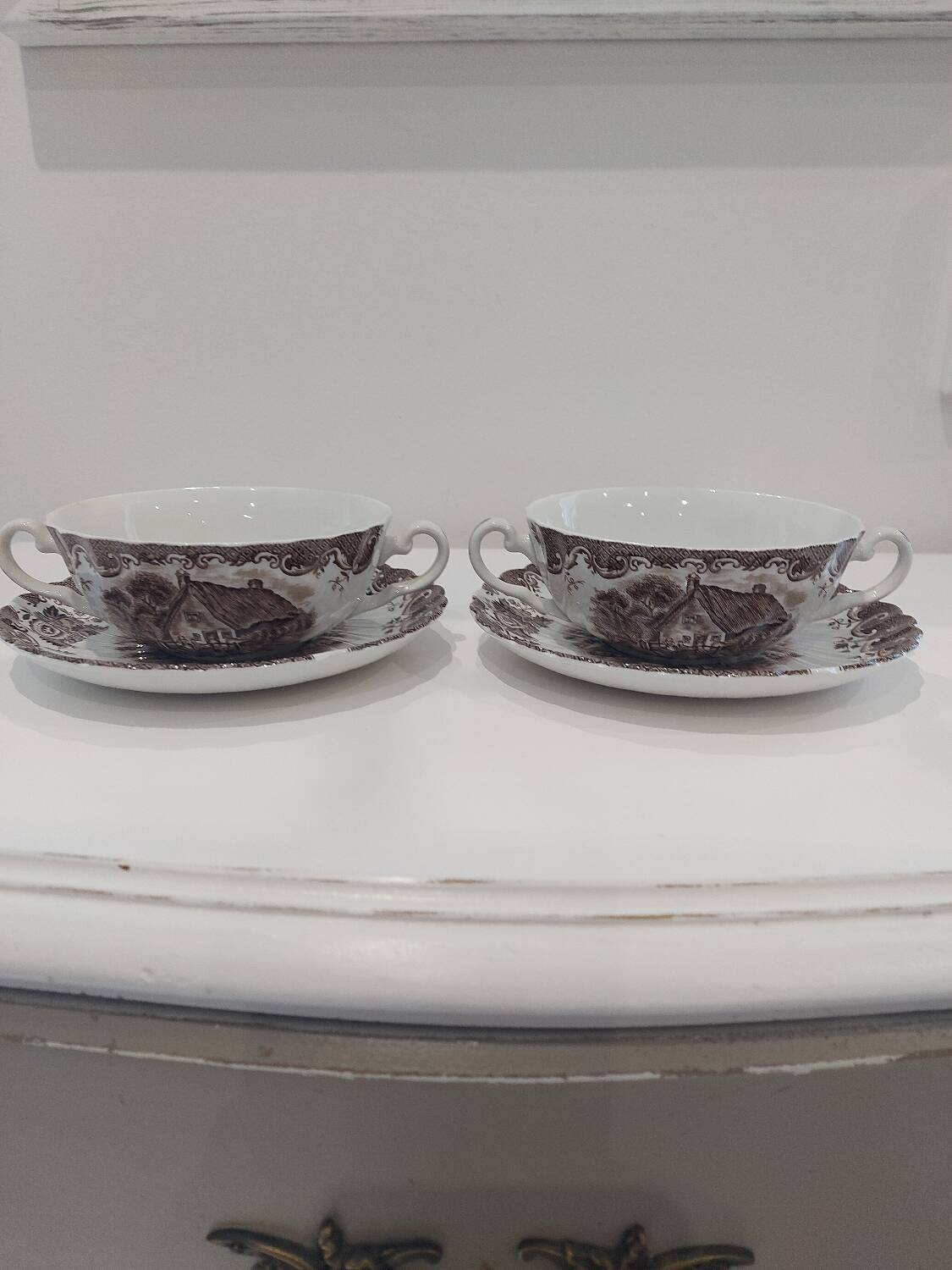2 Johnson and Brother porcelain mugs