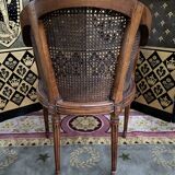 Office armchair Louis XVI cannage