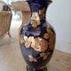 Blue vase from Tours, signed Gustave Asch, Sainte Radegonde