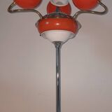 Vintage 1970s orange metal eyes ball floor lamp