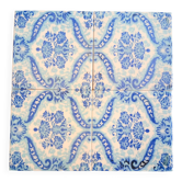 4 glazed ceramic tiles, flowers, 60s