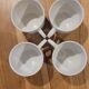 4 vintage coffee cups and their saucers