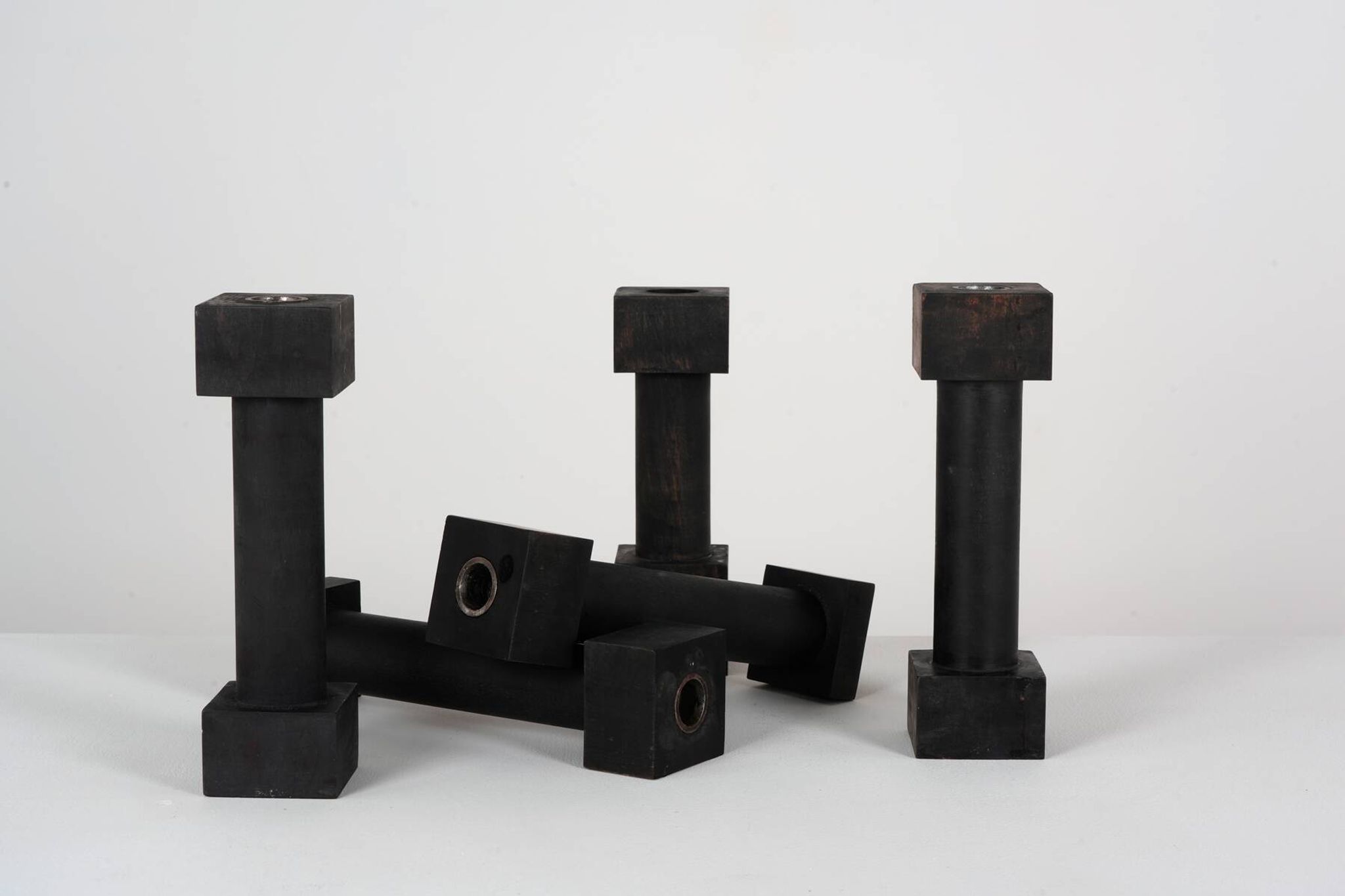 Rare set of postmodern candlesticks by Jérôme Thermopyles circa 1980.