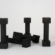 Rare set of postmodern candlesticks by Jérôme Thermopyles circa 1980.