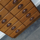 German apothecary's cabinet in oak mid-twentieth century
