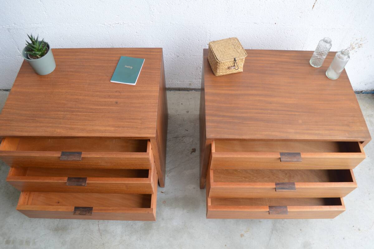 Bedside tables or small Scandinavian chest of drawers 61cm