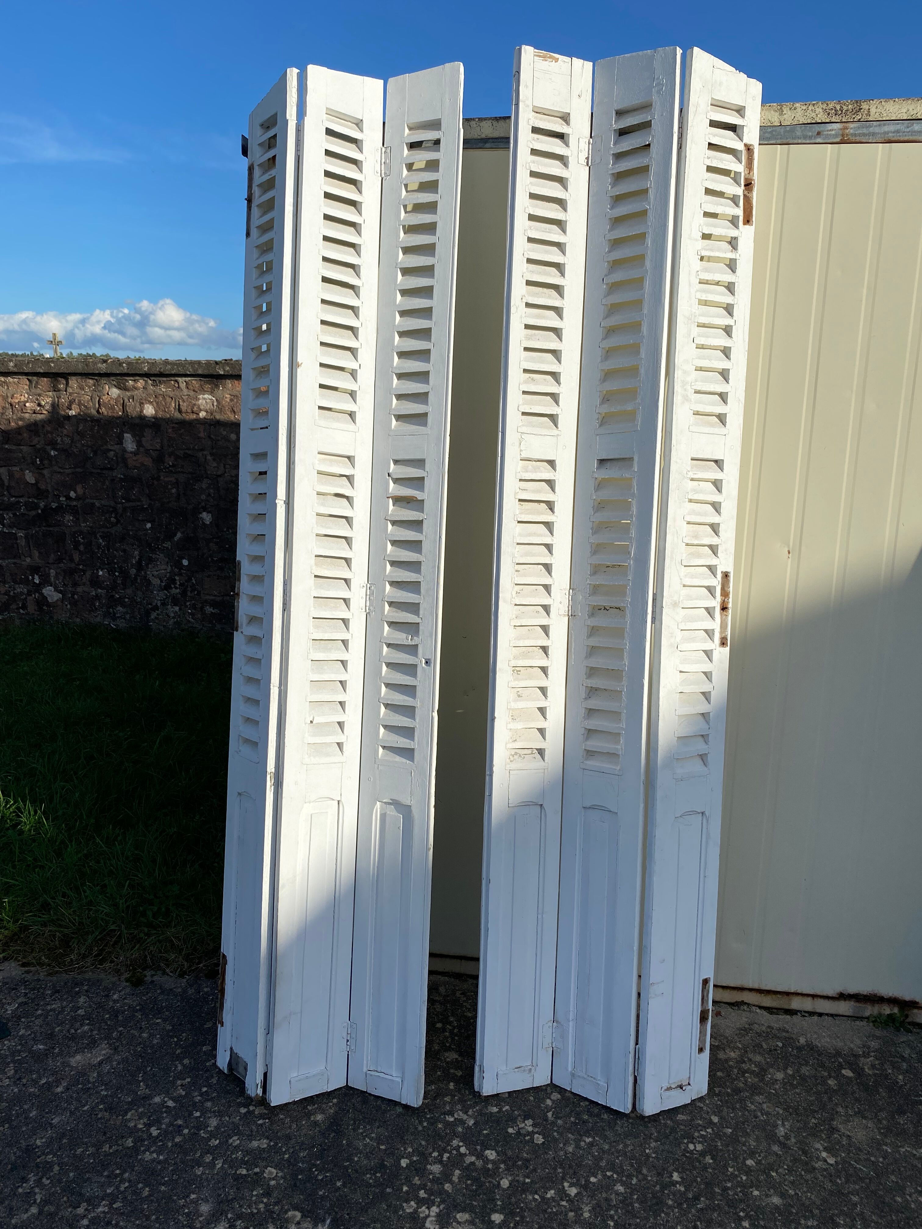Shutters with folding leaves