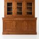 Louis Philippe style solid cherry wood buffet and display cabinet set.