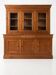 Louis Philippe style solid cherry wood buffet and display cabinet set.