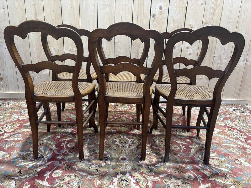 Série de 6 chaises Louis Philippe Cannées
