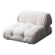 Camaleonda armchair in white cotton: retro-modern style from the 70s.