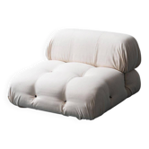 Fauteuil Camaleonda en coton blanc : style rétro-moderne des années 70