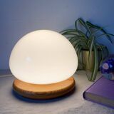 Lampe champignon opaline, années 80