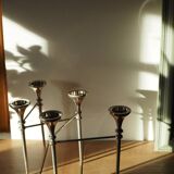 Scandinavian chrome modular candle holder 1960