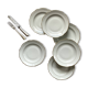 6 anciennes assiettes creuses avec dorure porcelaine de Sologne Lamotte