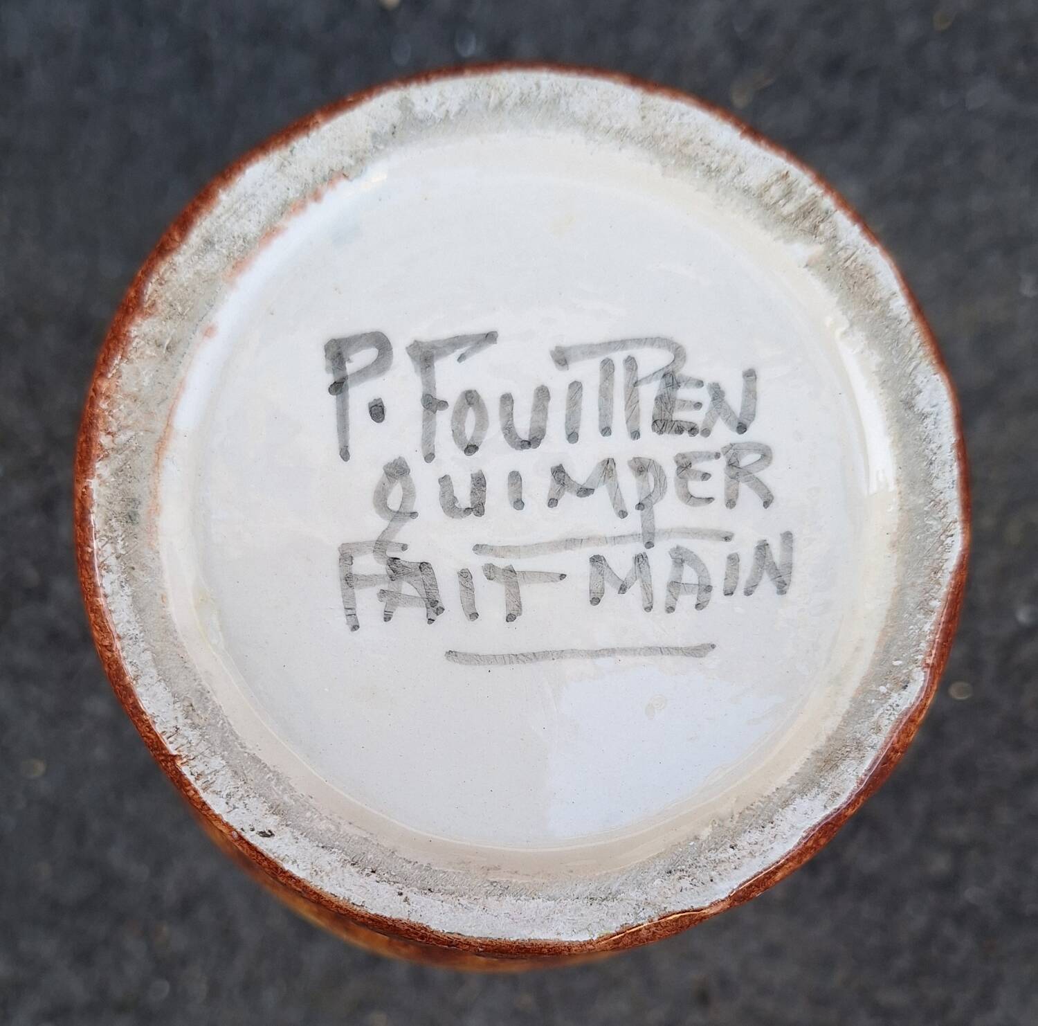 Paul Fouillen Quimper ceramic vase