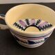 Pair of ceramic cups including a mustache cup for gentleman