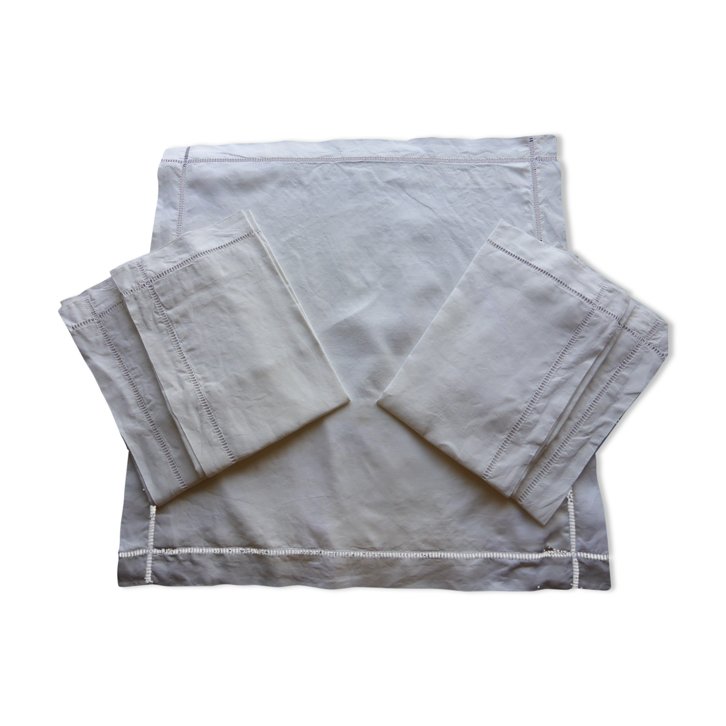 5 Antique pillowcases in embroidered linen days scale-59x61cm