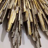 Mid century golden sunburst mirror 50cm