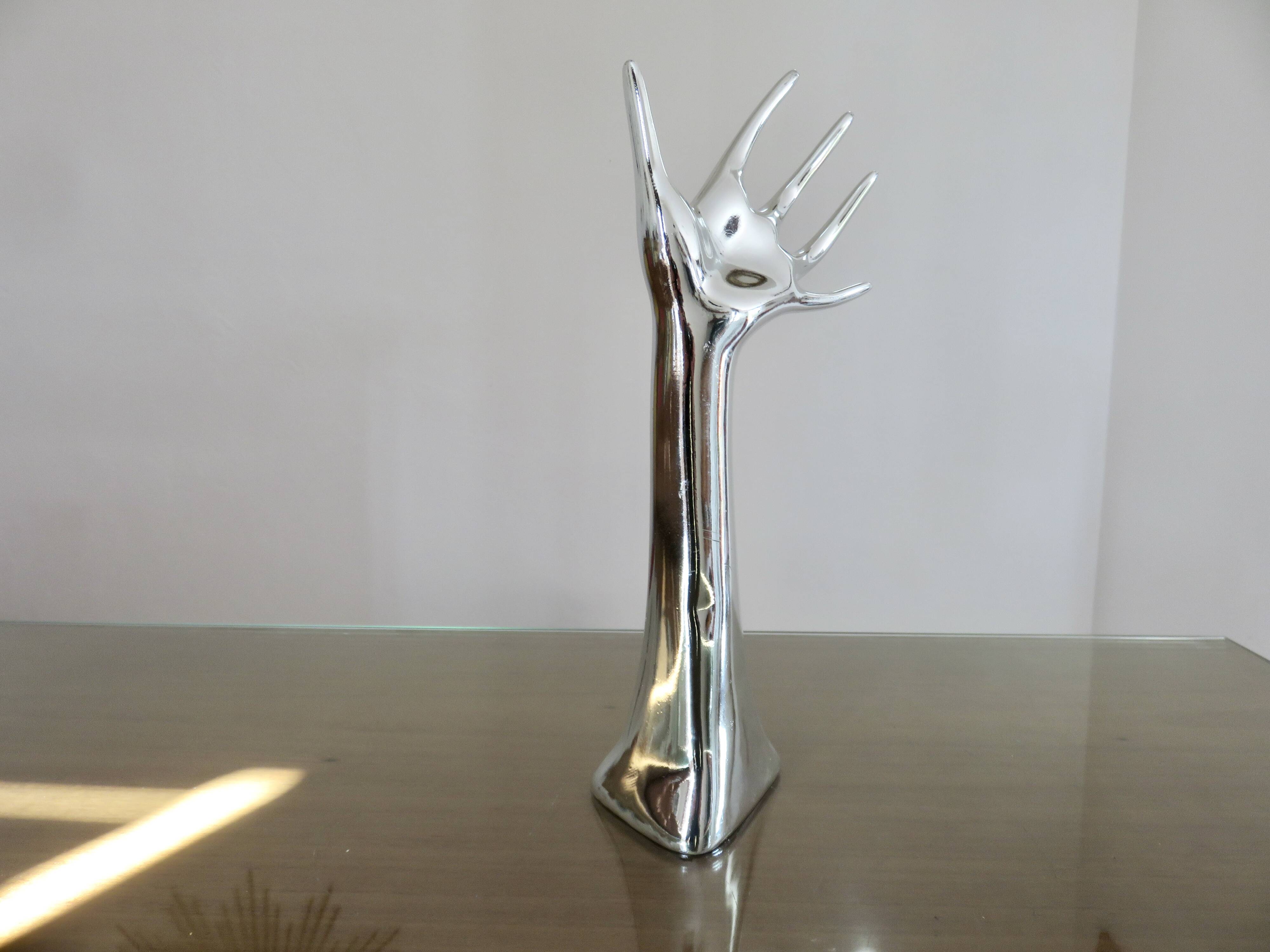 Hand ring sizer in chrome resin vintage 2000s